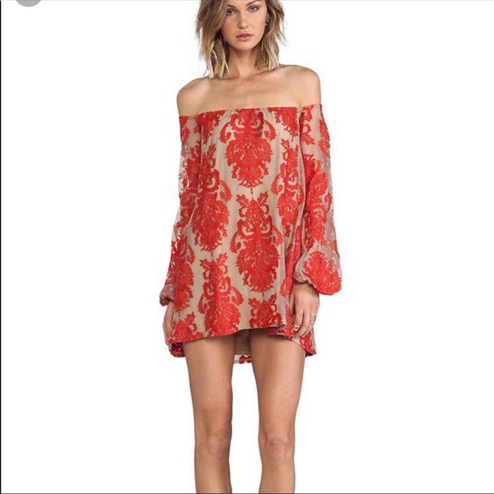 For love & Lemons San Marco off the Shoulder Lace